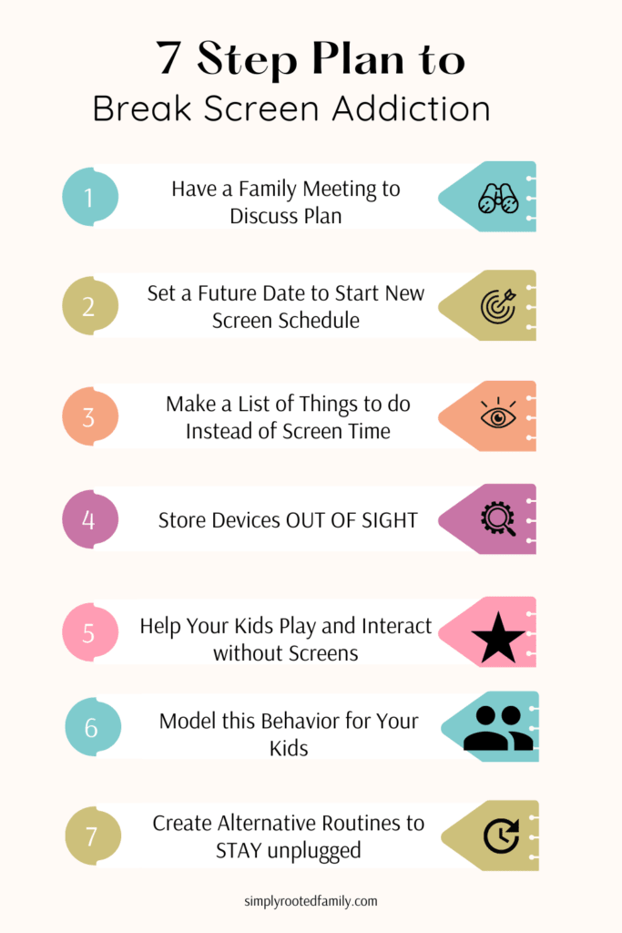 steps to break screen addiction