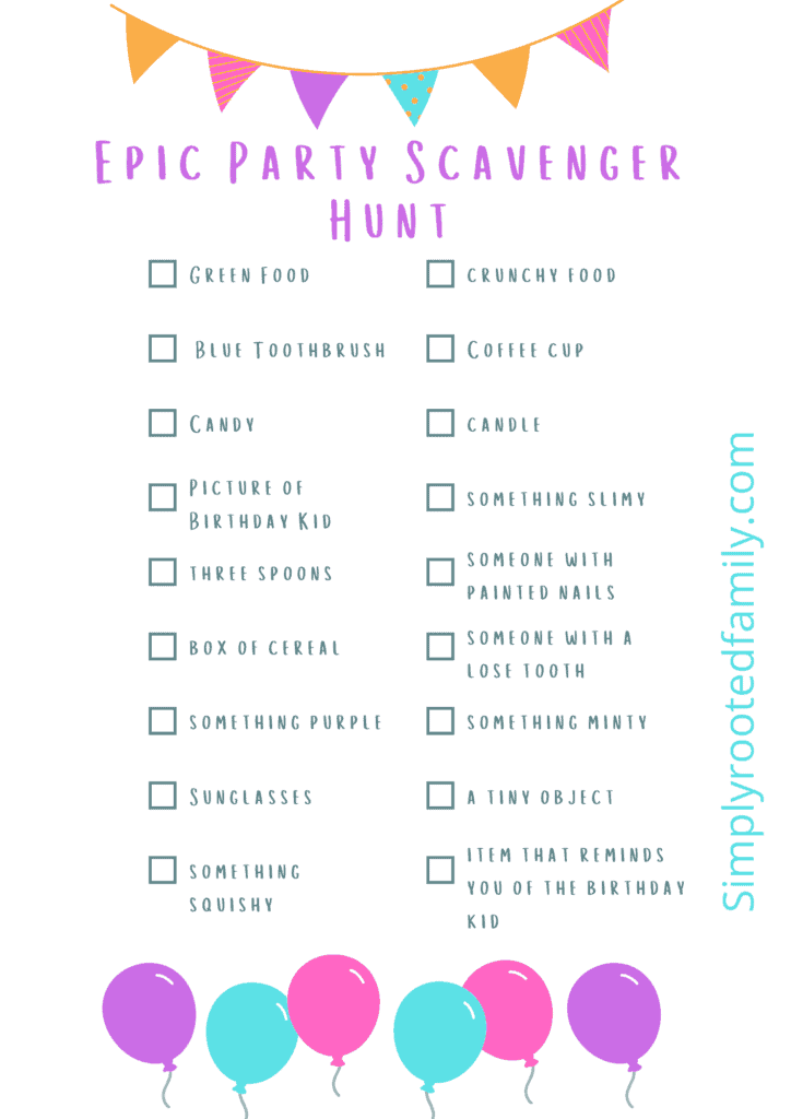 scavenger hunt game